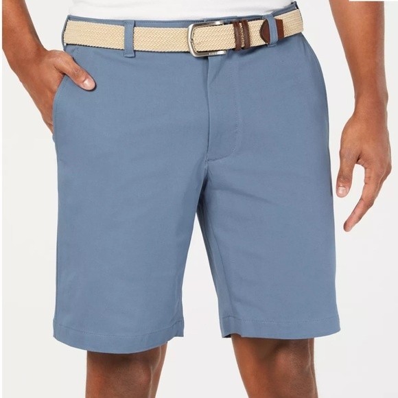 Men's Regular-Fit 9" 4-Way Stretch Shorts, Created for Macy's NWT Dusty Blue - Picture 1 of 4